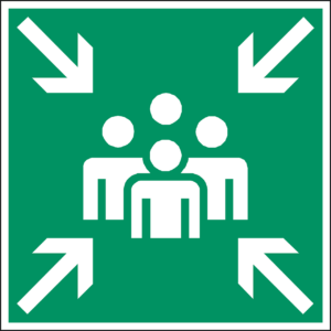 assembly point sign